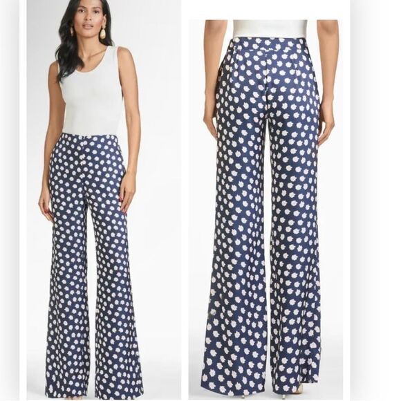 Sachin + Babi Lana Pant Navy/Pink Patterned Pants NWT size 8 $350 - Picture 2 of 6
